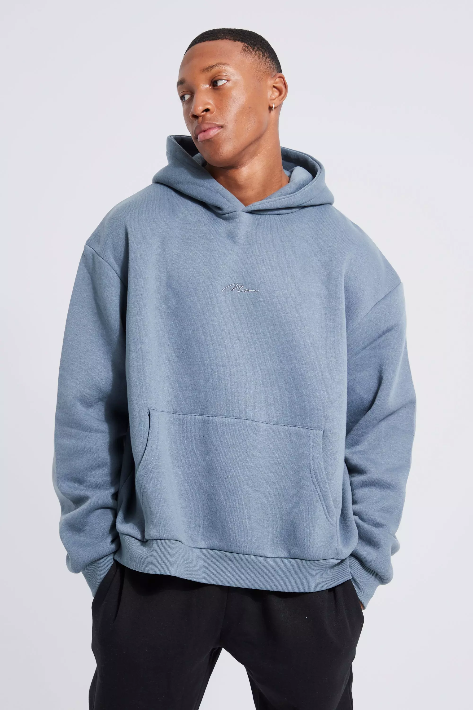 Mens slim fit on sale hoodie